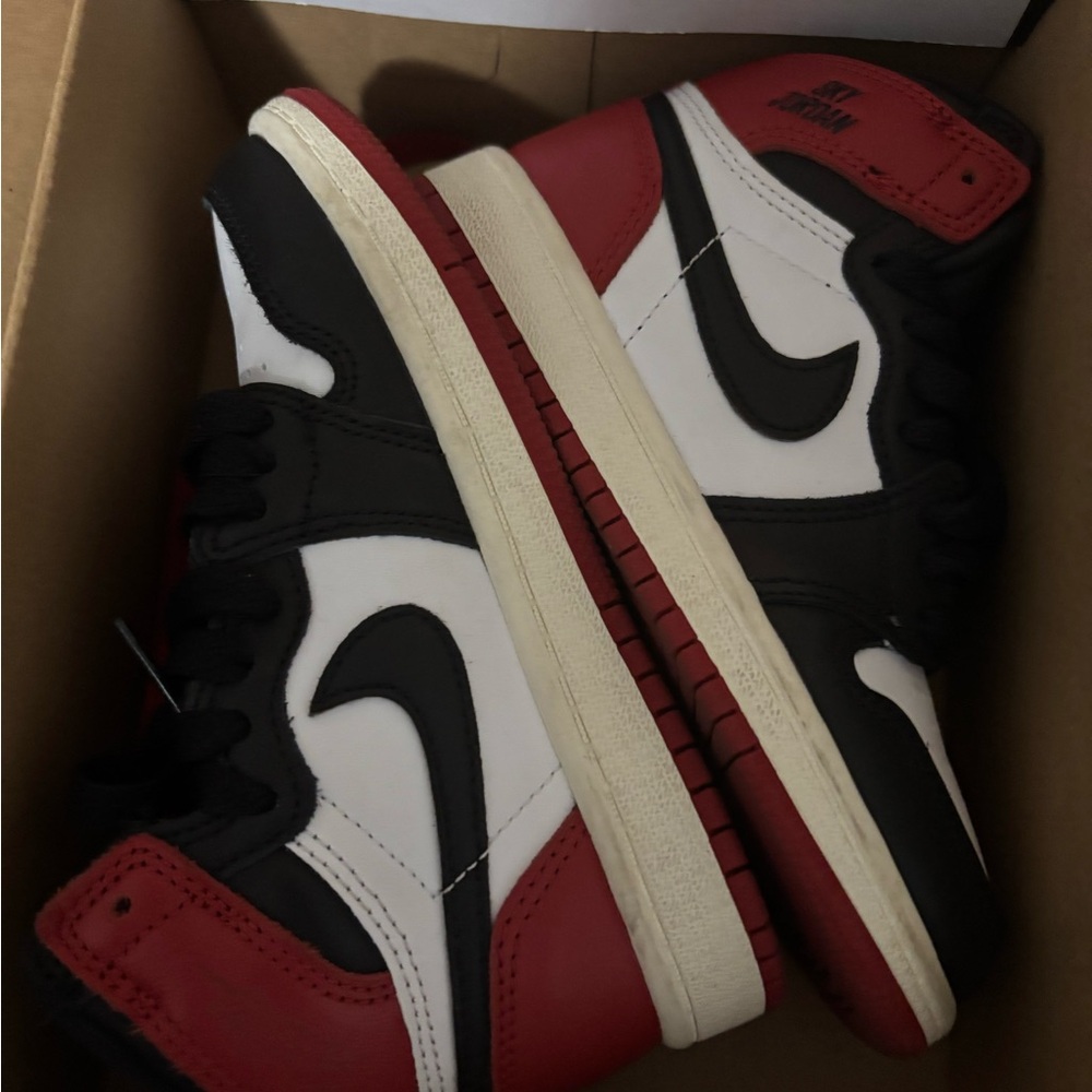 Red and Black High-Top Jordan 1s